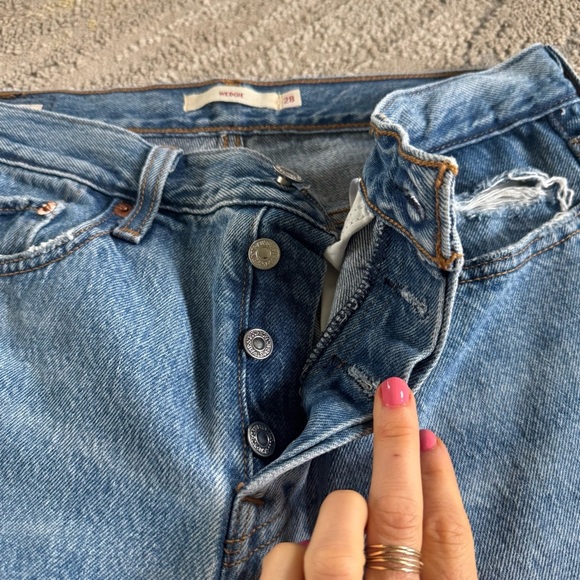 Levi’s premium jeans Wedgie Ankle high rise button fly authentically yours 28 - Picture 5 of 14